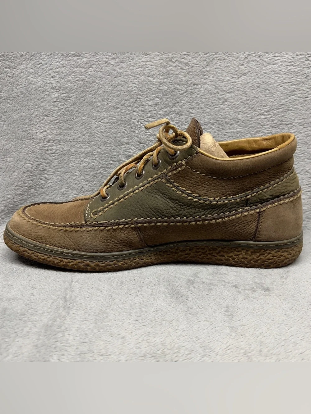 Mephisto Leather Lace Up Chukka Ankle Boots Men's US 12 Hiking Walking Brown